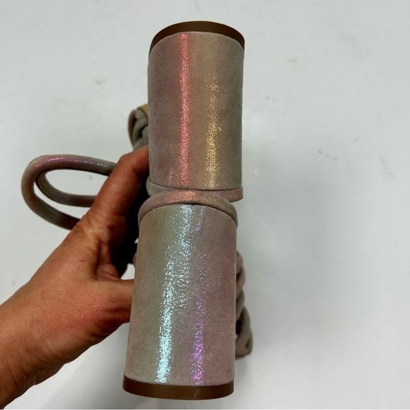 Free People Colette Block Heel Cage Slingback Sandals Size 36.5/6.5 - Picture 5 of 12